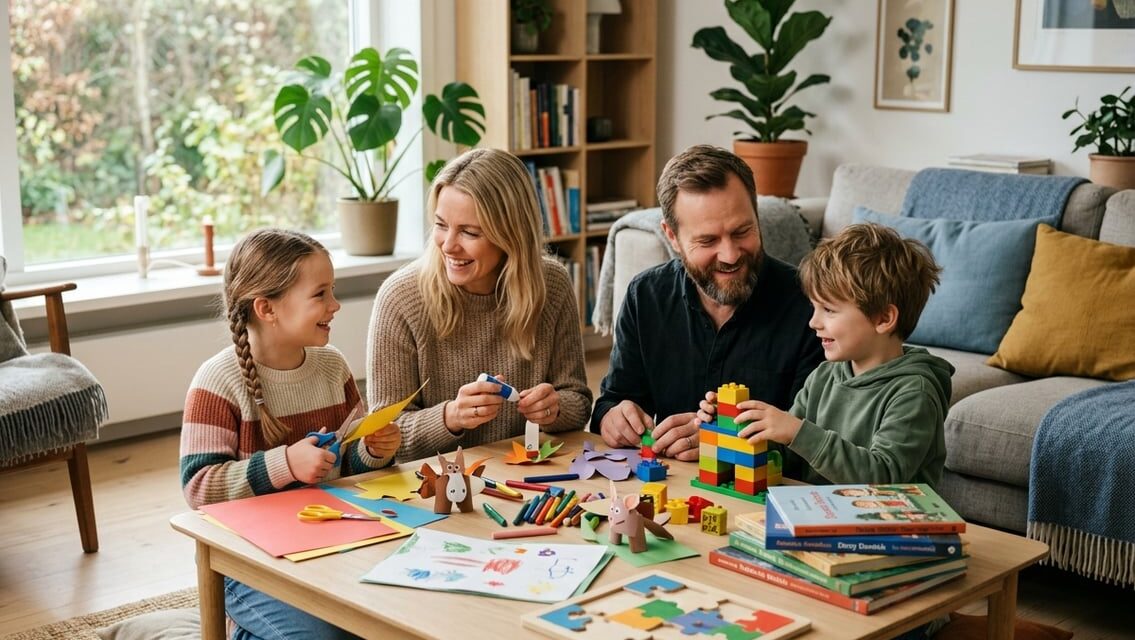 Aktiviteter med børn hjemme – idéer når familien bliver indenfor