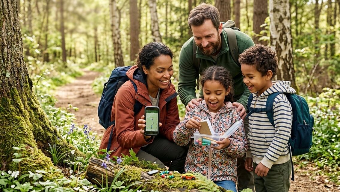 Geocaching med børn – sådan kommer hele familien i gang