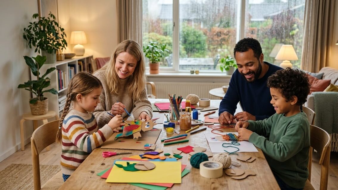 Gør en regnvejrsdag til familiens kreative værksted