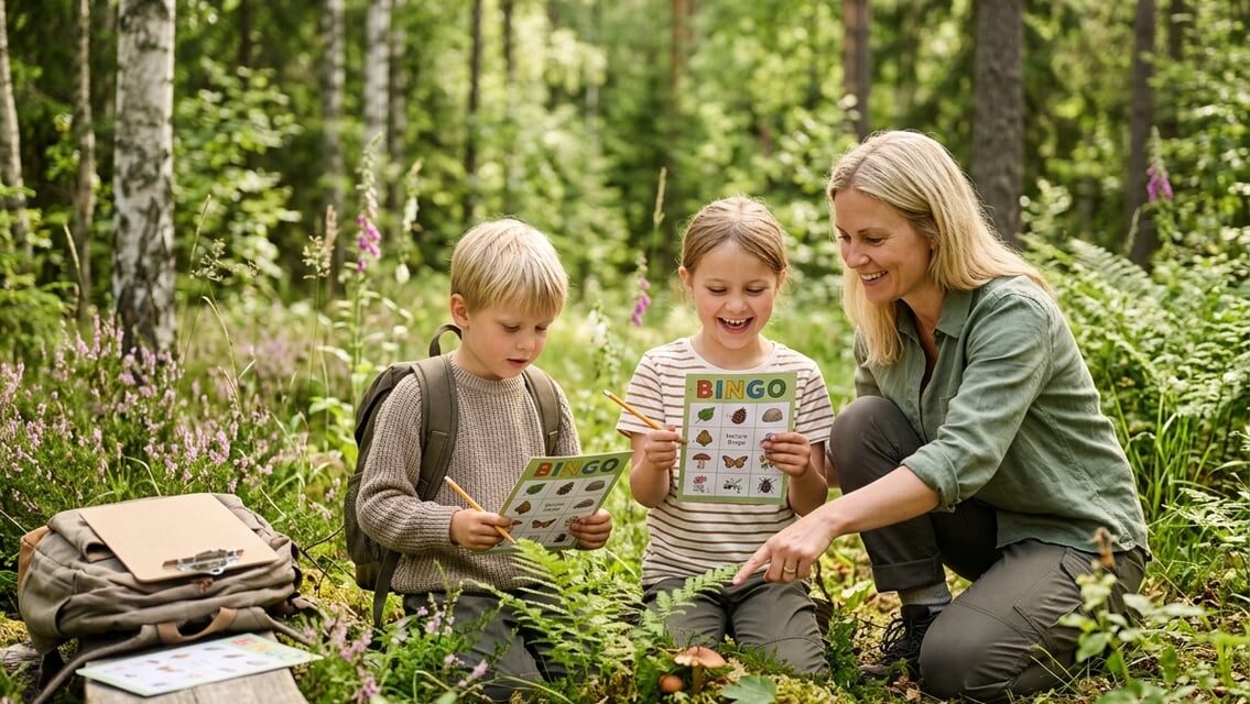 Naturbingo med børn – en enkel familieaktivitet i det fri